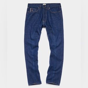 Todd Snyder classic fit Selvedge jean in creased medium wash 34x30